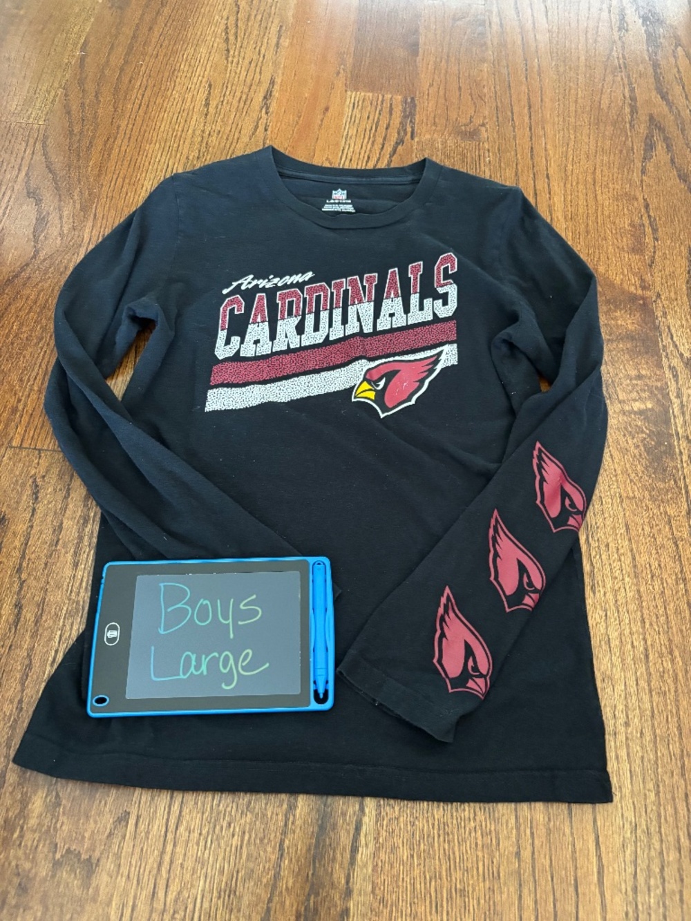 Boys Arizona Cardinals Long Sleeve Shirt Size L